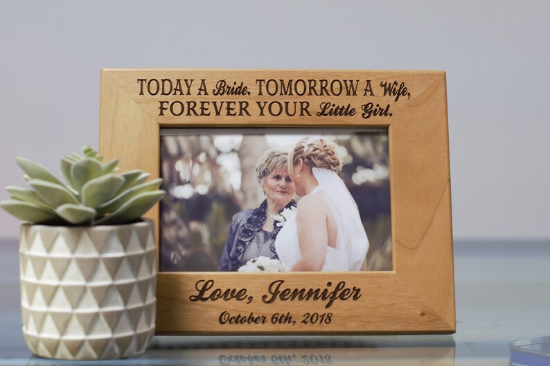 Personalized Mother Of The Bride Picture Frame Gift Wedding Custom Free