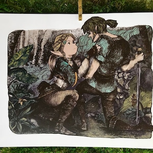 Lady and Loyal Knight Giclee Print