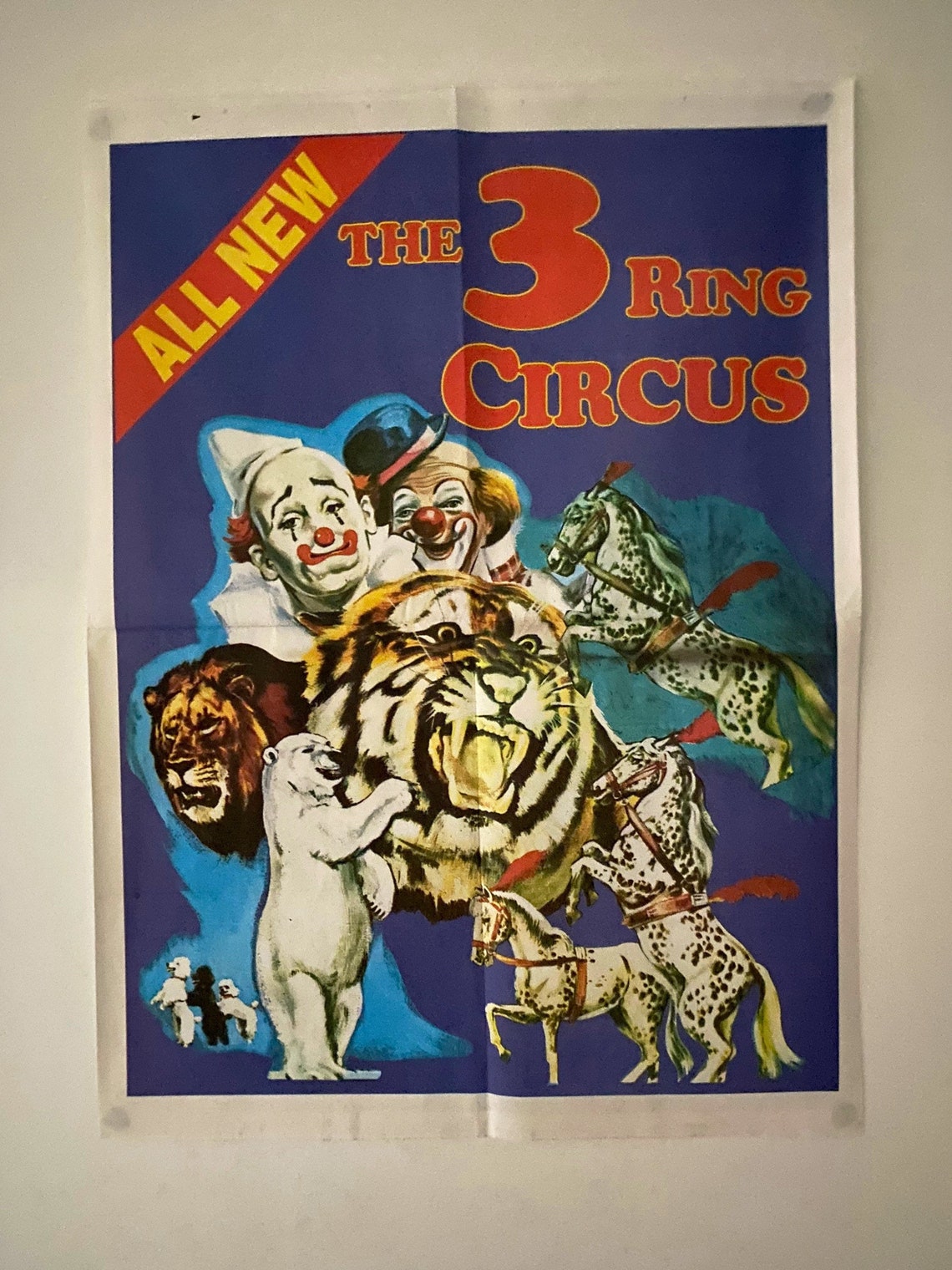 Original vintage 3 Ring Circus poster Etsy