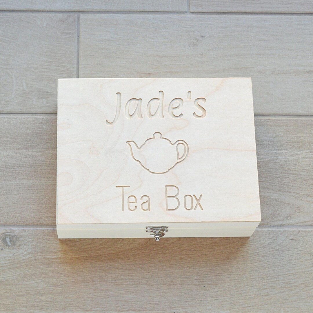 Personalised 6 Compartment Tea Box - Etsy