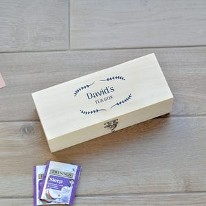 Personalisierte Teebox mit 3 oder 6 Fächern