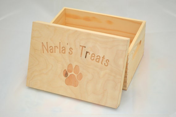 Personalised dog treat box hotsell
