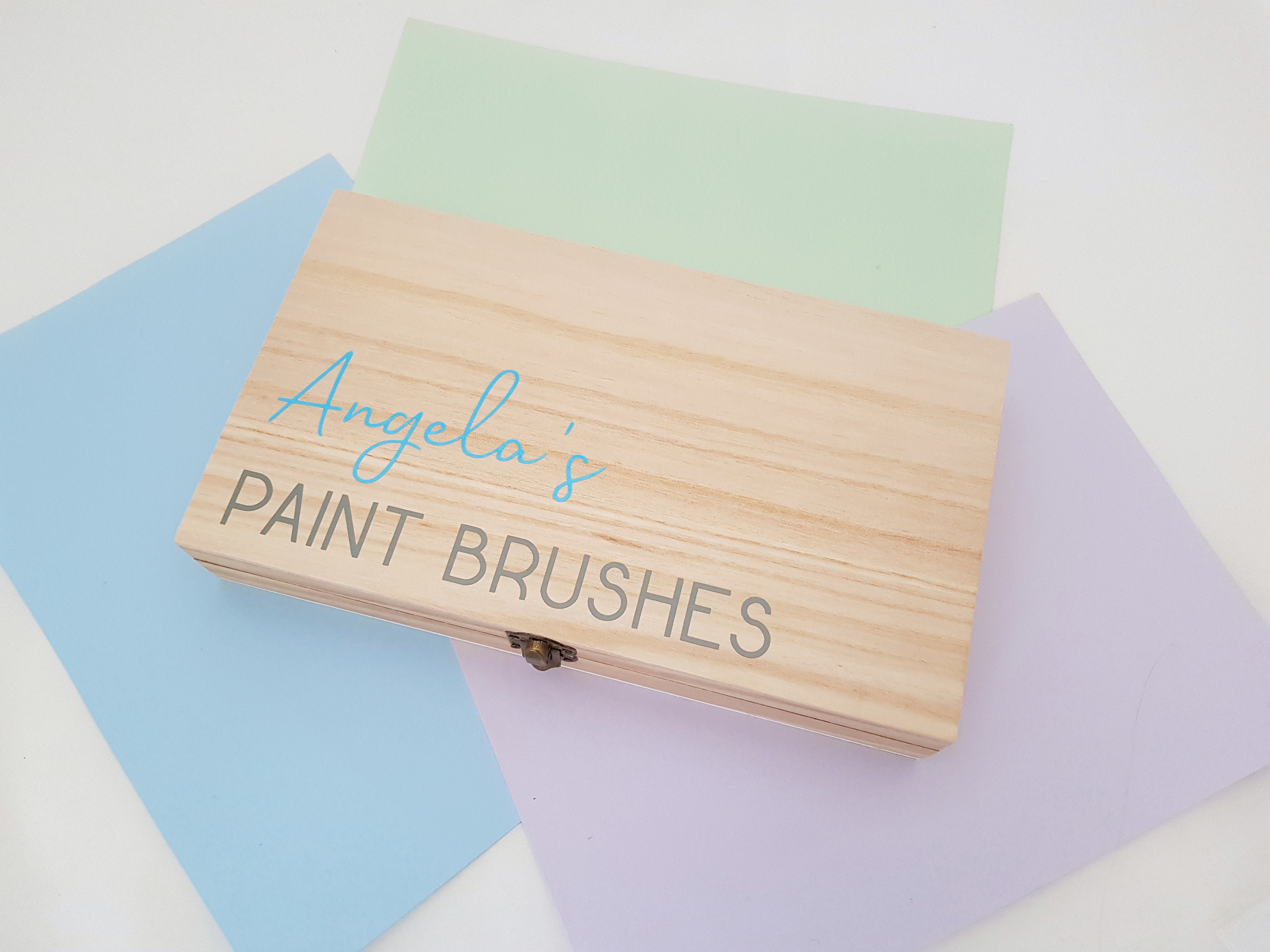 Personalised Paint Brush Storage Box Etsy UK