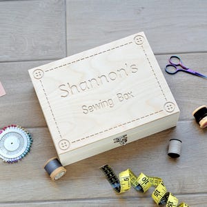 Personalised Engraved Sewing Box