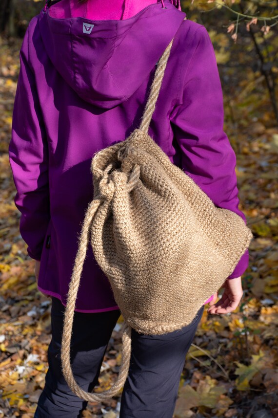 jute backpack bags