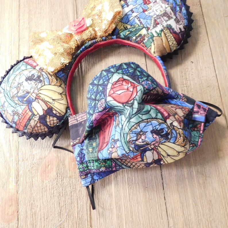 Classic Ears with Matching Fabric Pleated Mask with Filter Pocket.