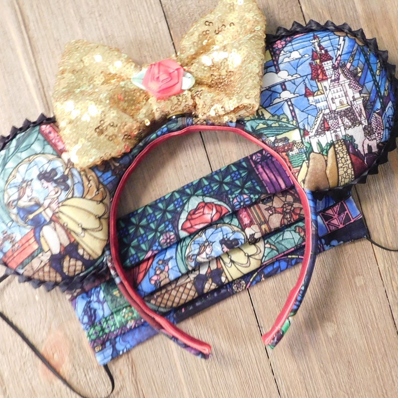 Classic Ears with Matching Fabric Pleated Mask with Filter Pocket.