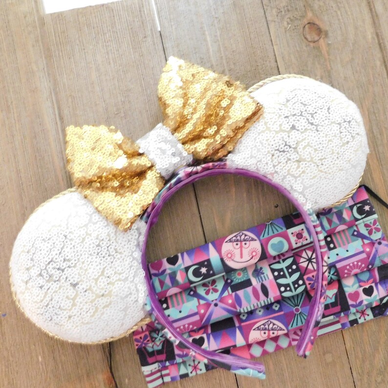 Classic Ears with Matching Fabric Pleated Mask with Filter Pocket.