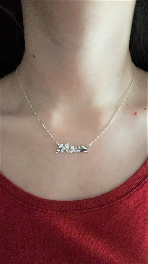 Mum Necklace in Sterling Silver 925 | Etsy
