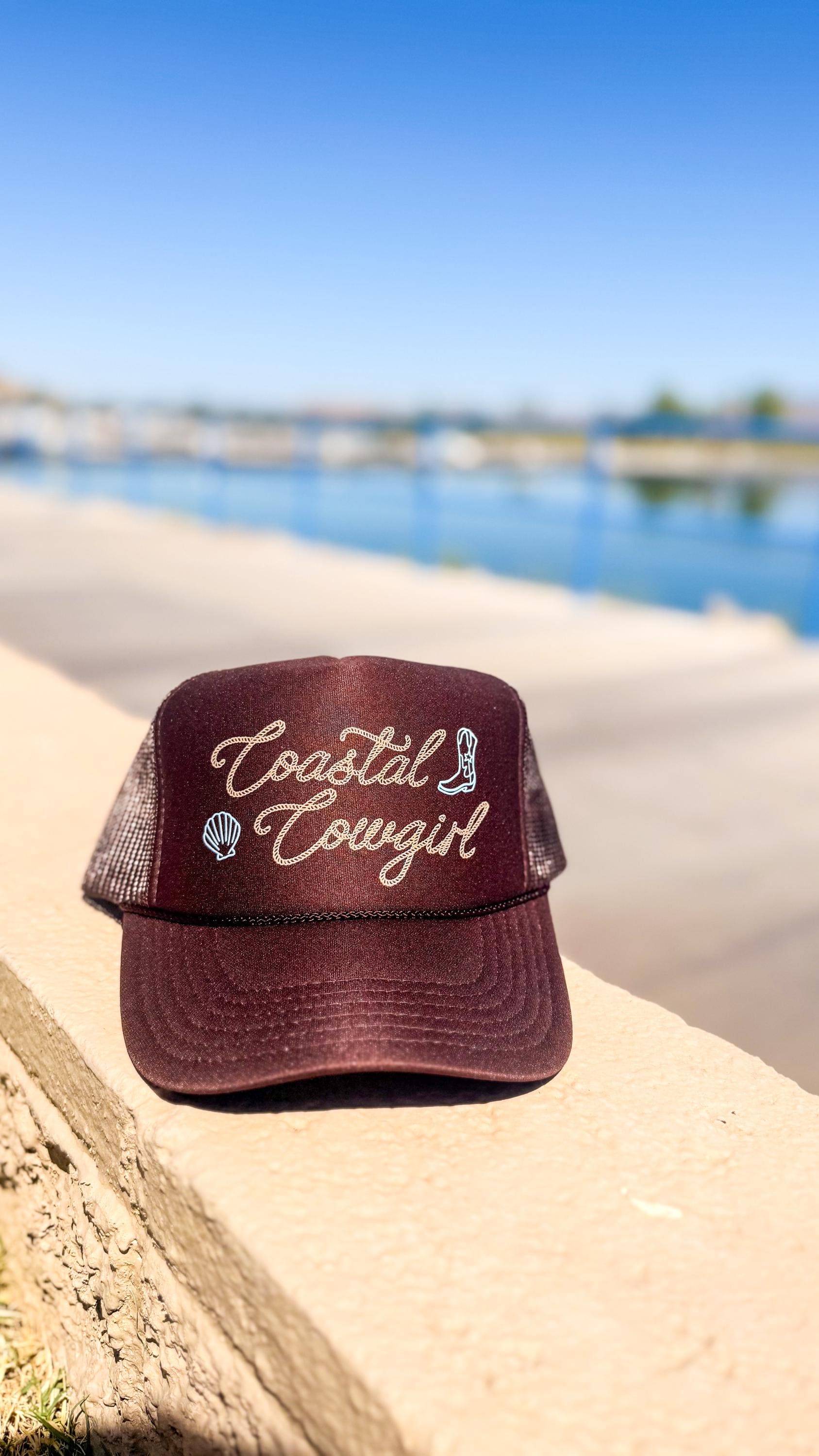 Coastal Cowgirl Trucker Hat Tan - Etsy