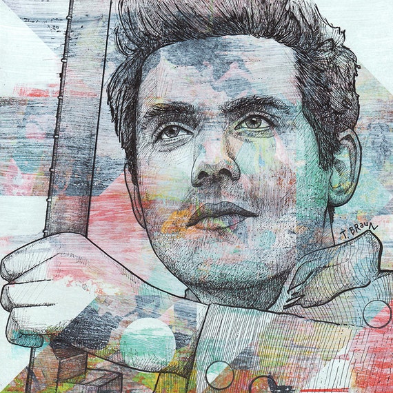 John Mayer Ein Gesicht Zu Hause Anrufen Etsy