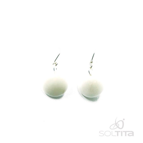 Round RUNPA earrings in vegetable ivory (tagua), original and ideal gift Mother's Day / Christmas / birthday / Valentine's Day