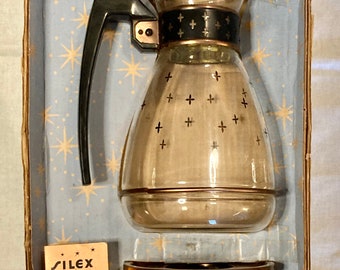 1950s to 1960s Silex Starlight 'Coffee Service'.  Mid Century Modern.  Original box.  Excellent condition.