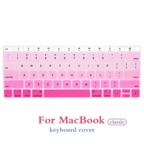 Gradient color silicone cover MacBook US layout keyboard case for MacBook Pro, Air 13" 15" 17" Retina