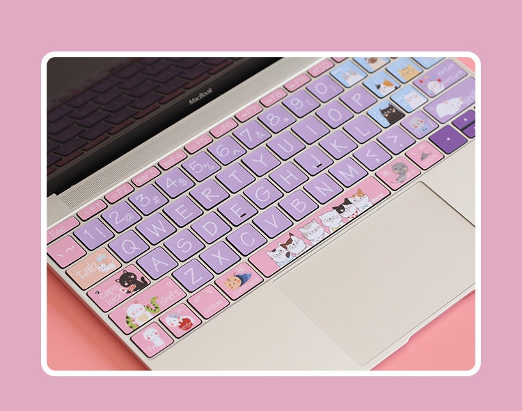 Pink Building Blocks Keyboard Stickers Laptop Keyboard Cover Vinyl MacBook  Keyboard Decal Air Skin Kits MacBook Pro 15 Skin Decals 