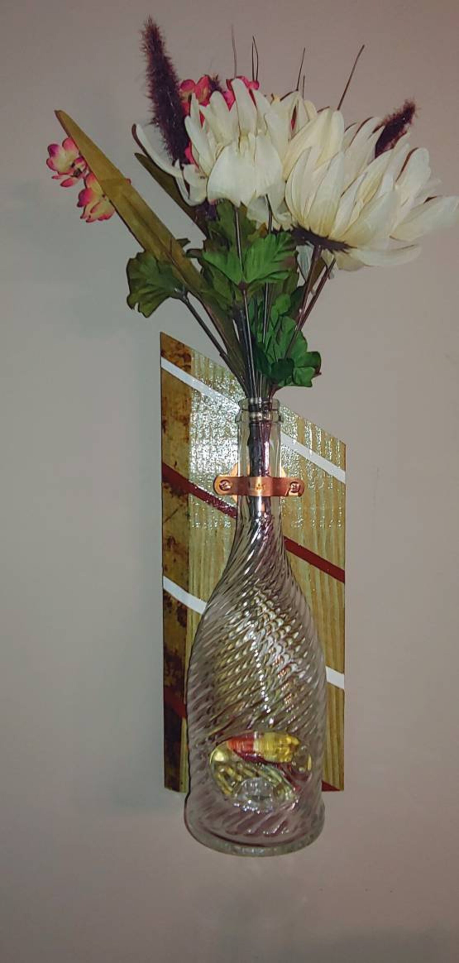 Vintage Hanging Vases Home Decor Wall Hangingrustic Etsy