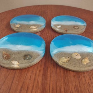 Resin Beach coasters