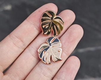 Monstera mini pack | HARD ENAMEL PIN, plantlover, monstera bicolor, green, home decor plant, nature