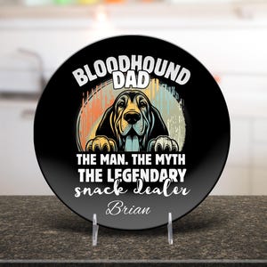 Personalized Bloodhound Dog Dad Gift, Best Bloodhound Dad Ever, Bloodhound Gift, Bloodhound Memorial Gift, Bloodhound Dog Dish, Dog Present