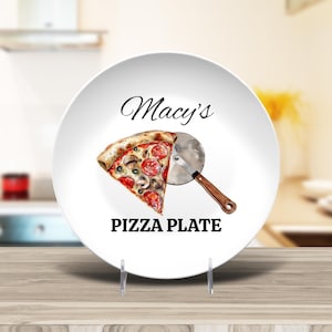 Customized Pizza Plate, Pizza Gifts, Gift For Girlfriend Boyfriend Wife Husband, Pizza Kitchen Decor, Pizza Lover Gift, Pizza Chef Gift