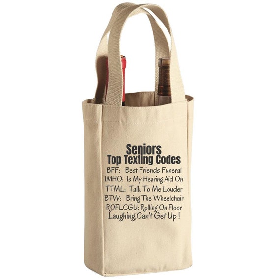 Seniors Text Codes 65th Birthday Gifts Wine Lover Retirement | Etsy Canada