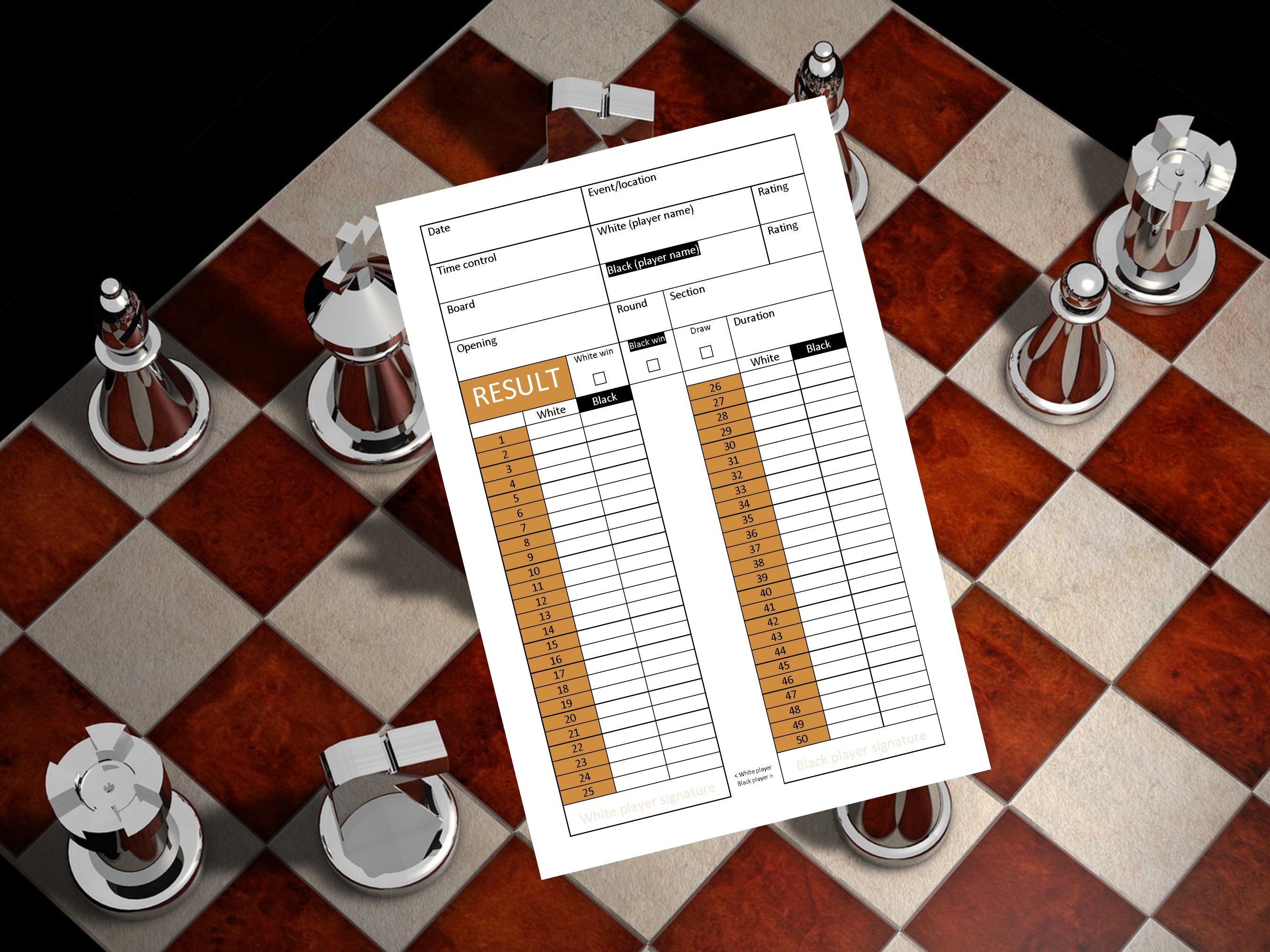 Stream {READ} 📖 Chess Score Sheets Log Book: Chess Notation Sheets  Scorebook for Game Analysis, Tournamen by Noocea