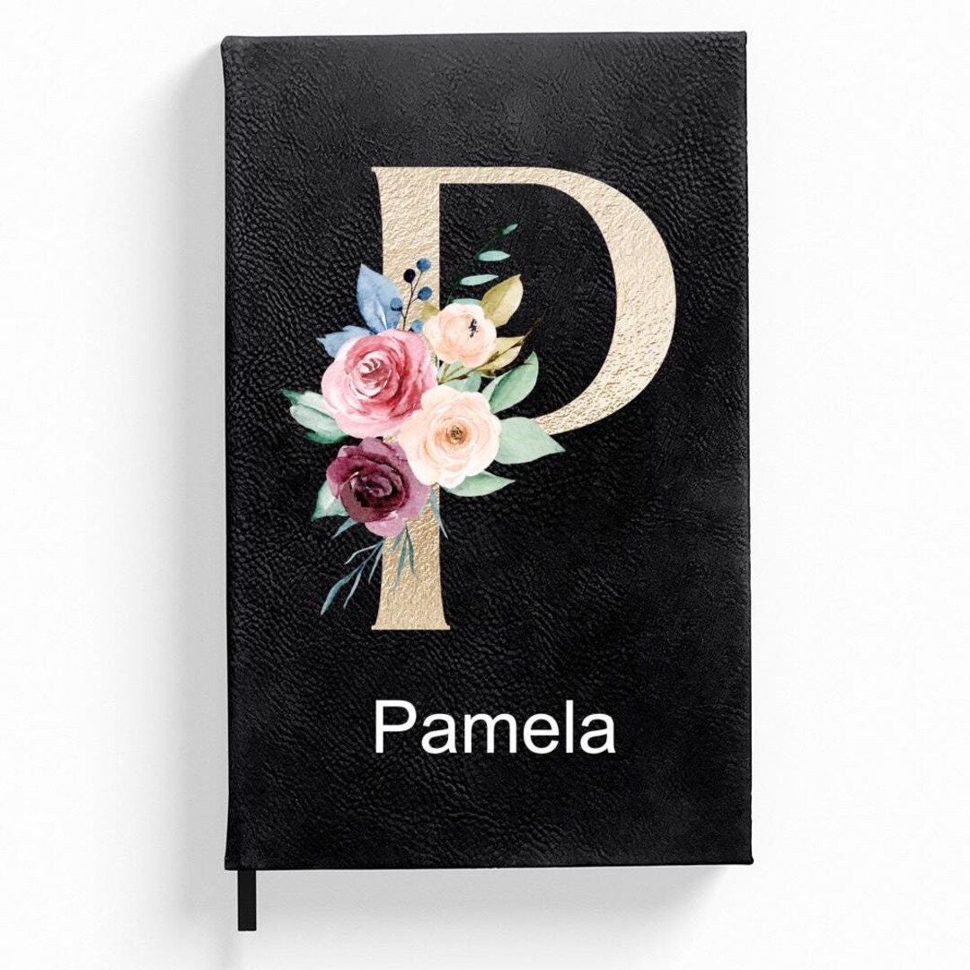 Personalized Name and Monogram Initial Hardcover Journal for Her ...