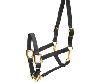 WATERPROOF Black iCavalos Horse halter / Breakaway high quality horse & Pony halter