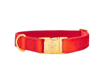 iDoggos Royal Satin Dog Collar | Designer Collection | High Quality Pet Accessory | Handmade in Canada