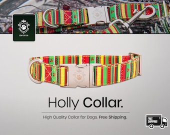 iDoggos Holly Dog Collar | Designer Collection | High Quality Pet Accessory | Handmade in Canada