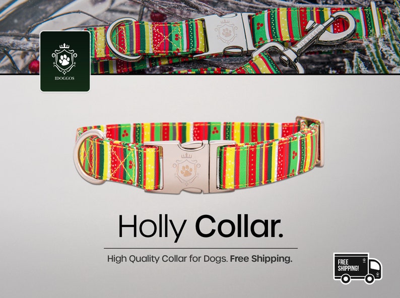 iDoggos Holly Dog Collar Designer Collection High Quality Pet Accessory Handmade in Canada image 1