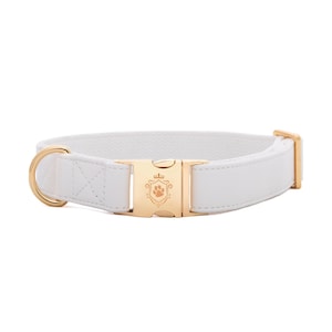 White Pearl Dog Collar by iDoggos, Beautiful Dog Collar, Premium Handmade Pet Collar, Perfect Collar As a Gift.