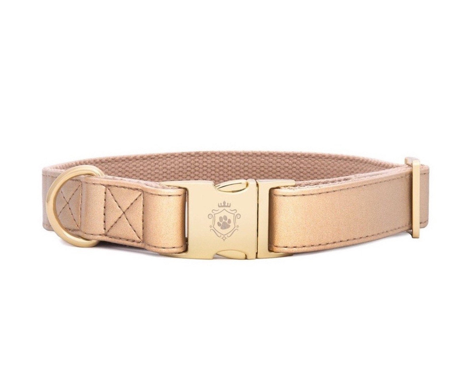 Black - Luxury Designer Monogram Empreinte Leather Dog Collar