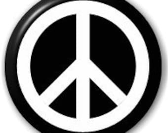 Black and White CND - Ban The Bomb - Pin Button Badge