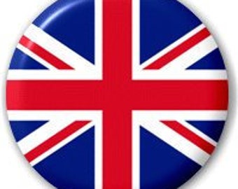 Union Jack Flag - United Kingdom Flag - Pin Button Badge