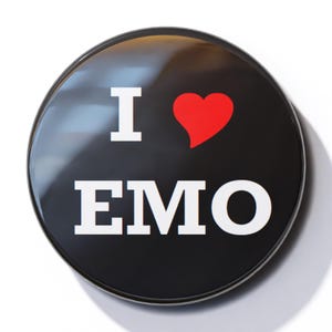I Love Emo (Heart) - Pin Button Badge