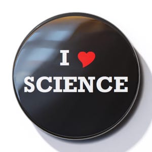 I Love Science (Heart) - Pin Button Badge