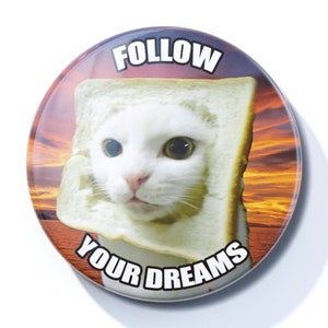 Catbread - Pin Button Badge