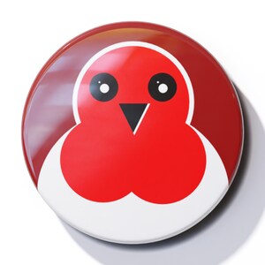 Christmas - Robin - Pin Button Badge
