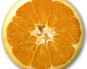 Laranja - emblema de botão de alfinete