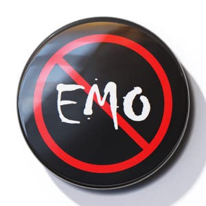 No Emo - Pin Button Badge