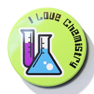 I Love Chemistry - Pin Button Badge