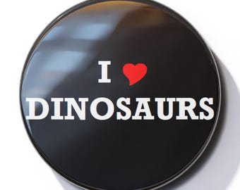 I Love Dinosaurs (Heart) - Pin Button Badge
