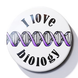 I Love Biology - Pin Button Badge