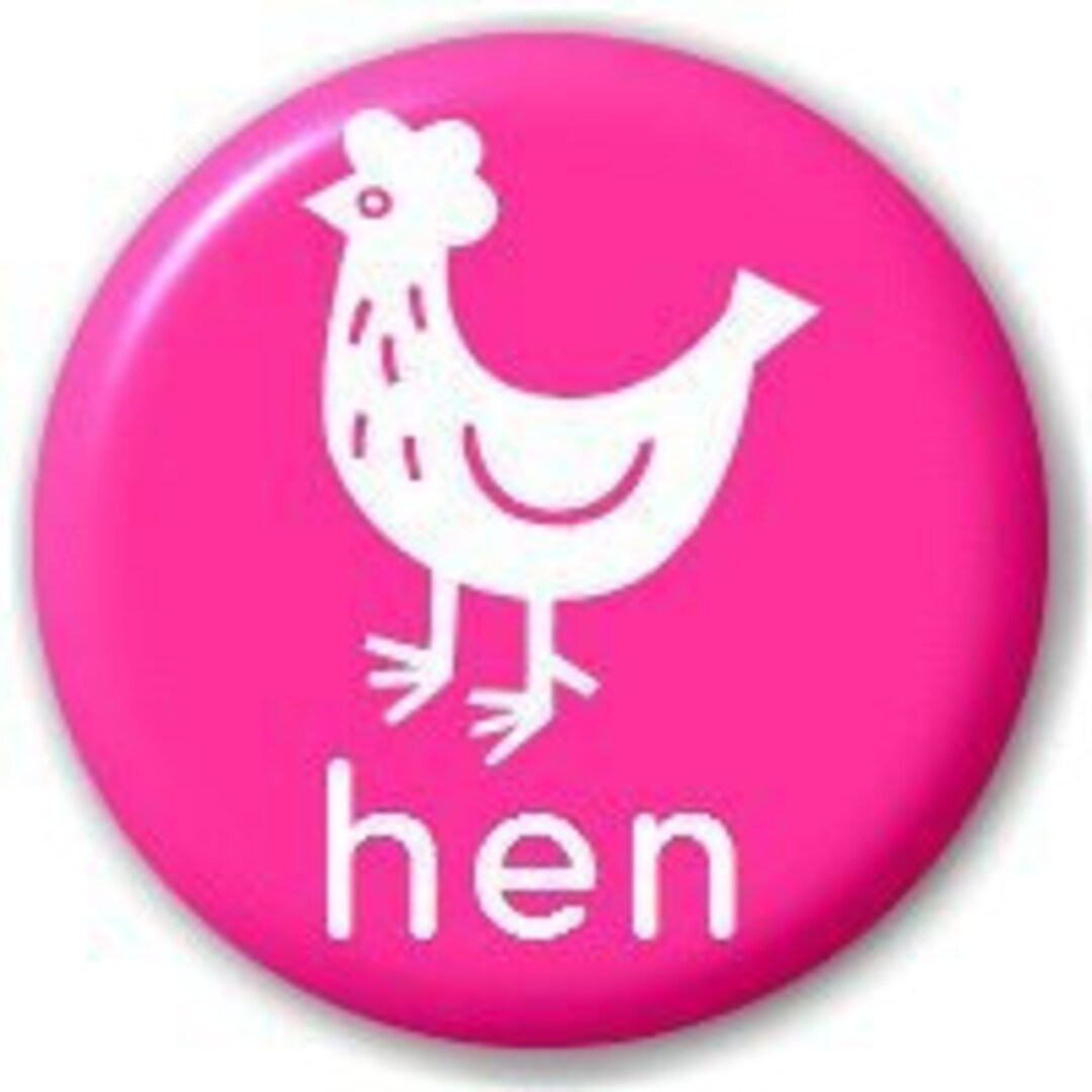 Hen - Pin Button Badge - Etsy UK