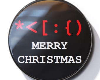 ASCII Merry Christmas - Pin Button Badge