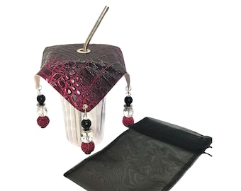Fundas para bebidas de moda / Funda para taza / Protector de bebida / Funda para copa de vino / Regalo elegante para ella / Regalo de cumpleaños / Artículos de bar