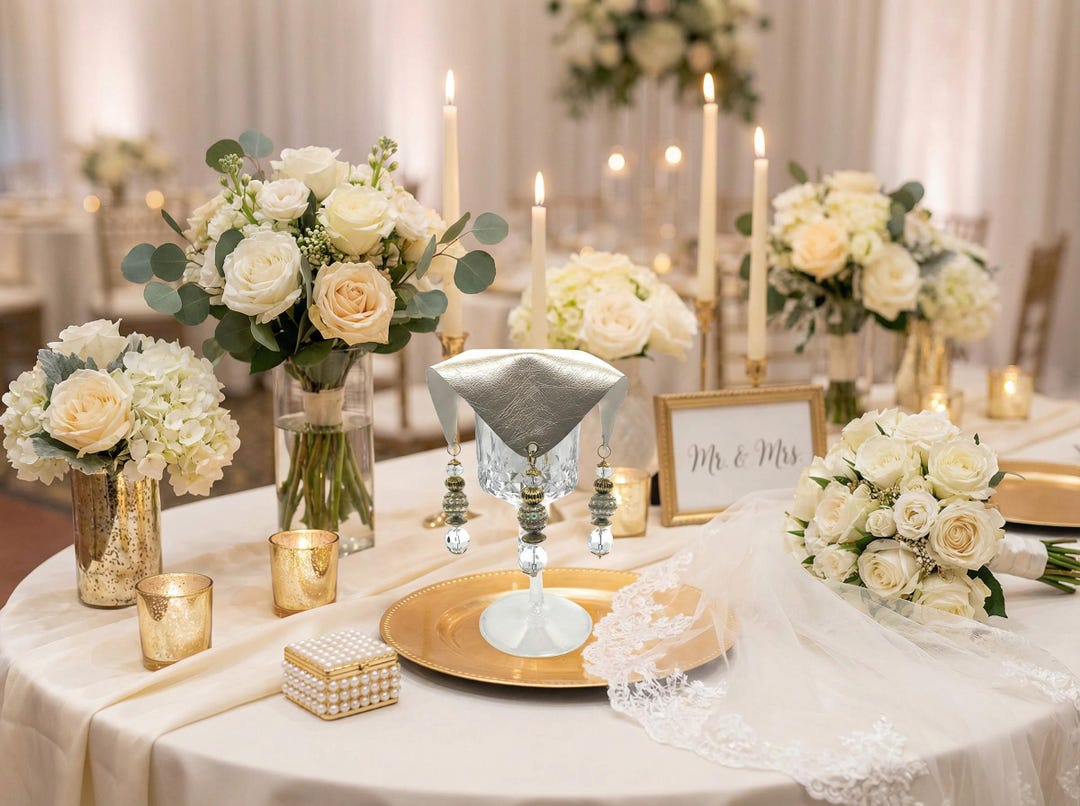 Bling Drink Cover for the Bride to keep her beverage safe at the wedding. Designer Drink Covers | Accessories | Bling Drink Cover For  main image 4
