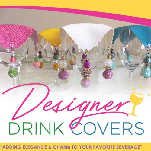 Bling Drink Cover for the Bride to keep her beverage safe at the wedding. Designer Drink Covers | Accessories | Bling Drink Cover For  main image 3