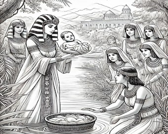 Bibel Malseiten: Christliche Kinder Aktivität, Sonntagsschule (Printable Set von 7)